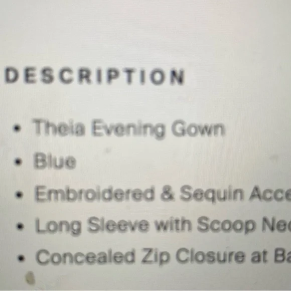 Theia Blue Embellished Maxi Dress - Picture 4 of 6